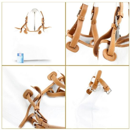 modamoda de – T08 - ital Schultertasche aus Echt Leder Damen