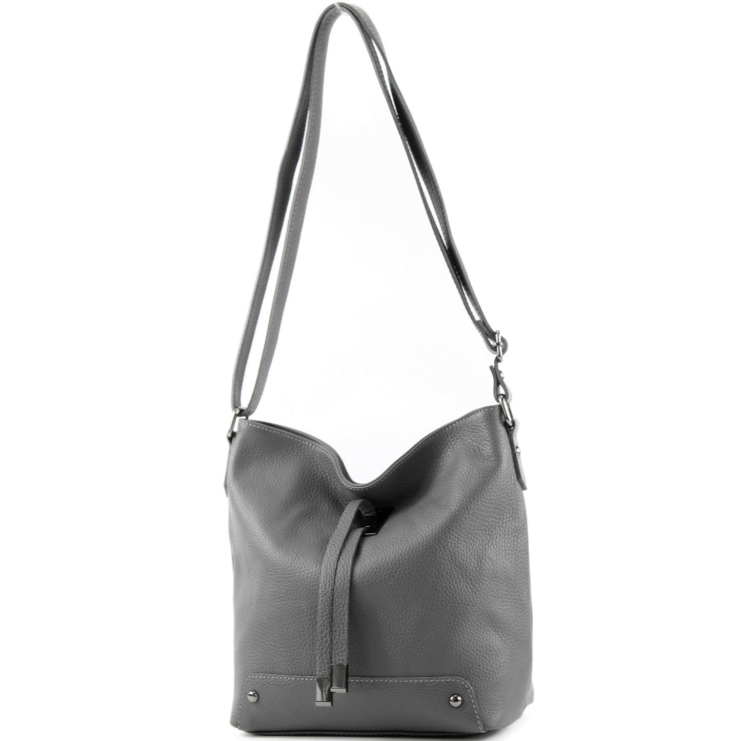 modamoda de - T169 - ital Umhängetasche Schultertasche aus Leder