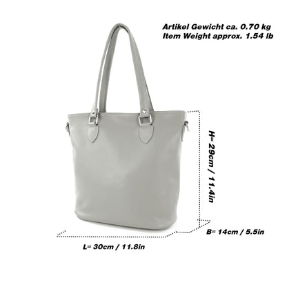 modamoda de - T215 -  Italienische Ledertasche Shopper Large