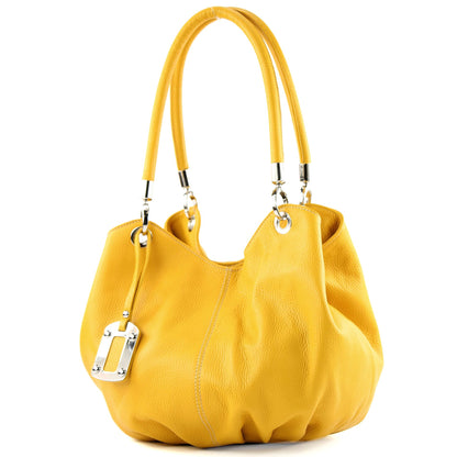 modamoda de 228 Damen Leder Schultertasche Hobo bag handmade in Italy