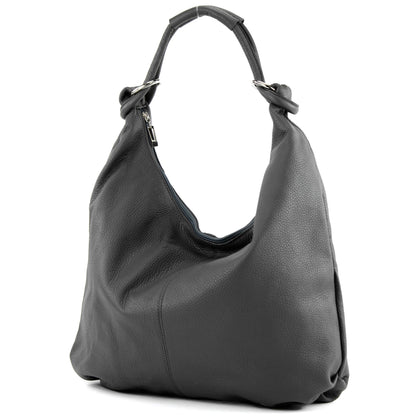 modamoda de 337 Damen Leder Schultertasche Shopper Large handmade in Italy