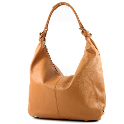 modamoda de 337 Damen Leder Schultertasche Shopper Large handmade in Italy
