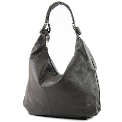 modamoda de 337 Damen Leder Schultertasche Shopper Large handmade in Italy