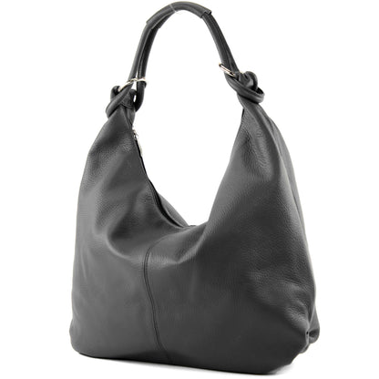modamoda de 337 Damen Leder Schultertasche Shopper Large handmade in Italy