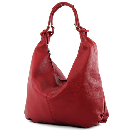 modamoda de 337 Damen Leder Schultertasche Shopper Large handmade in Italy