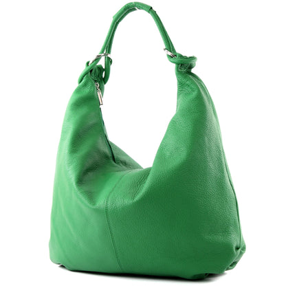 modamoda de 337 Damen Leder Schultertasche Shopper Large handmade in Italy