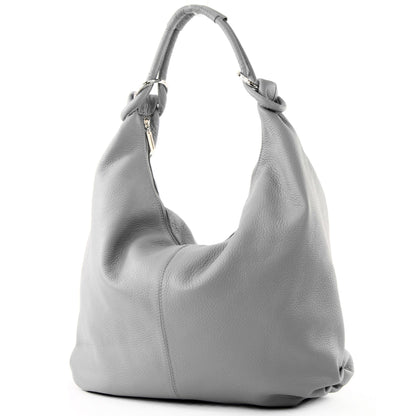 modamoda de 337 Damen Leder Schultertasche Shopper Large handmade in Italy