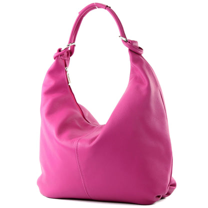 modamoda de 337 Damen Leder Schultertasche Shopper Large handmade in Italy