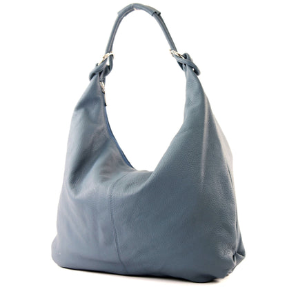 modamoda de 337 Damen Leder Schultertasche Shopper Large handmade in Italy