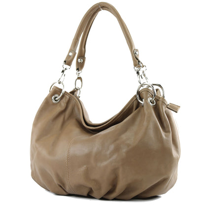 modamoda de IT40 Damen Leder / Nappaleder Schultertasche Hobo Bag handmade in Italy