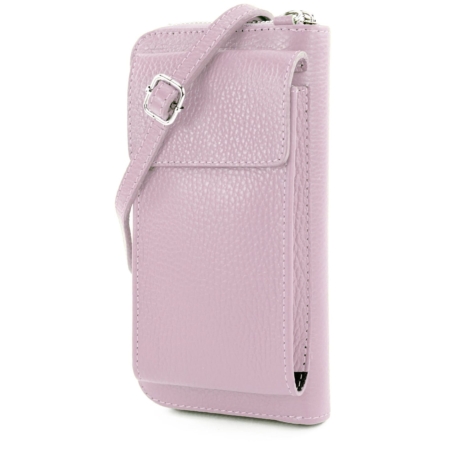 modamoda de P06 Damen Leder Umhängetasche Geldbörse Handytasche 6,5 Zoll handmade in Italy