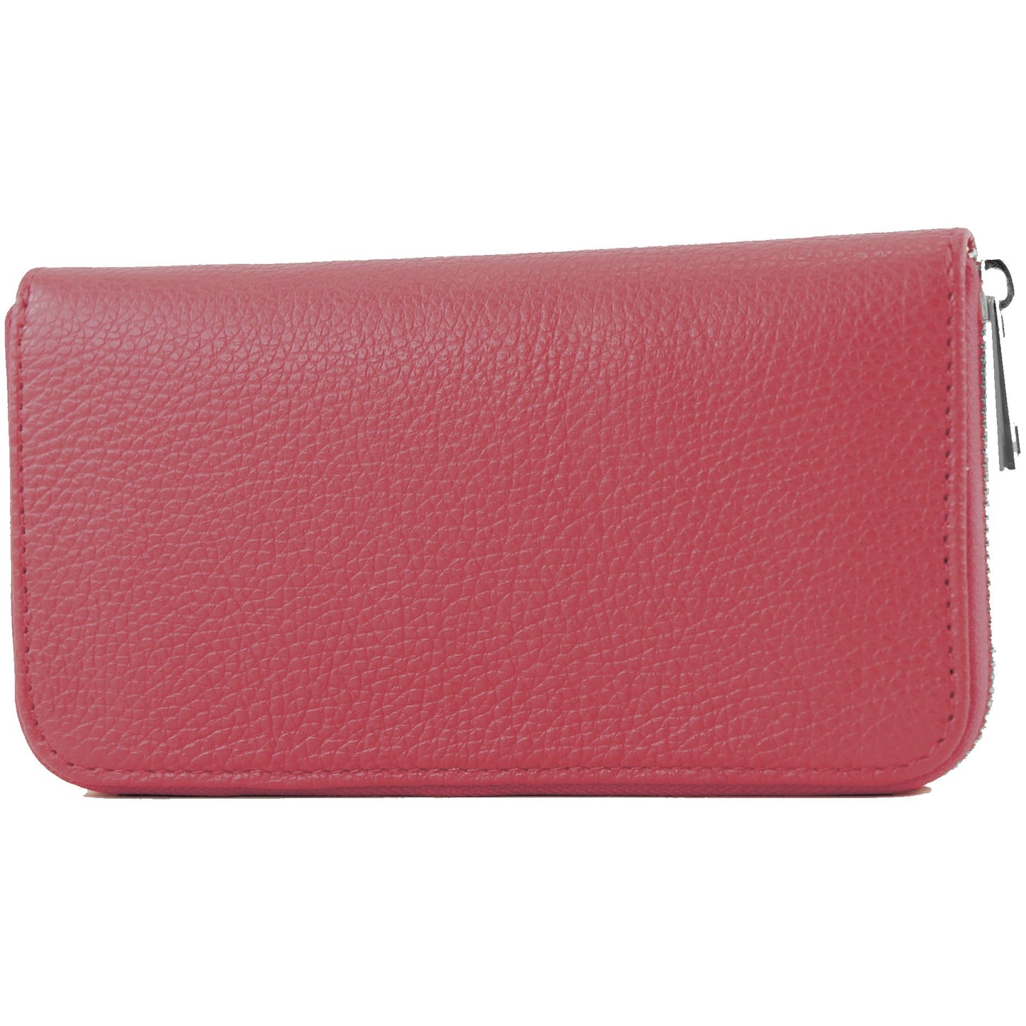 modamoda de SILBER-P02 Damen Leder Geldbörse Portemonnaie lang Handmade in Italy