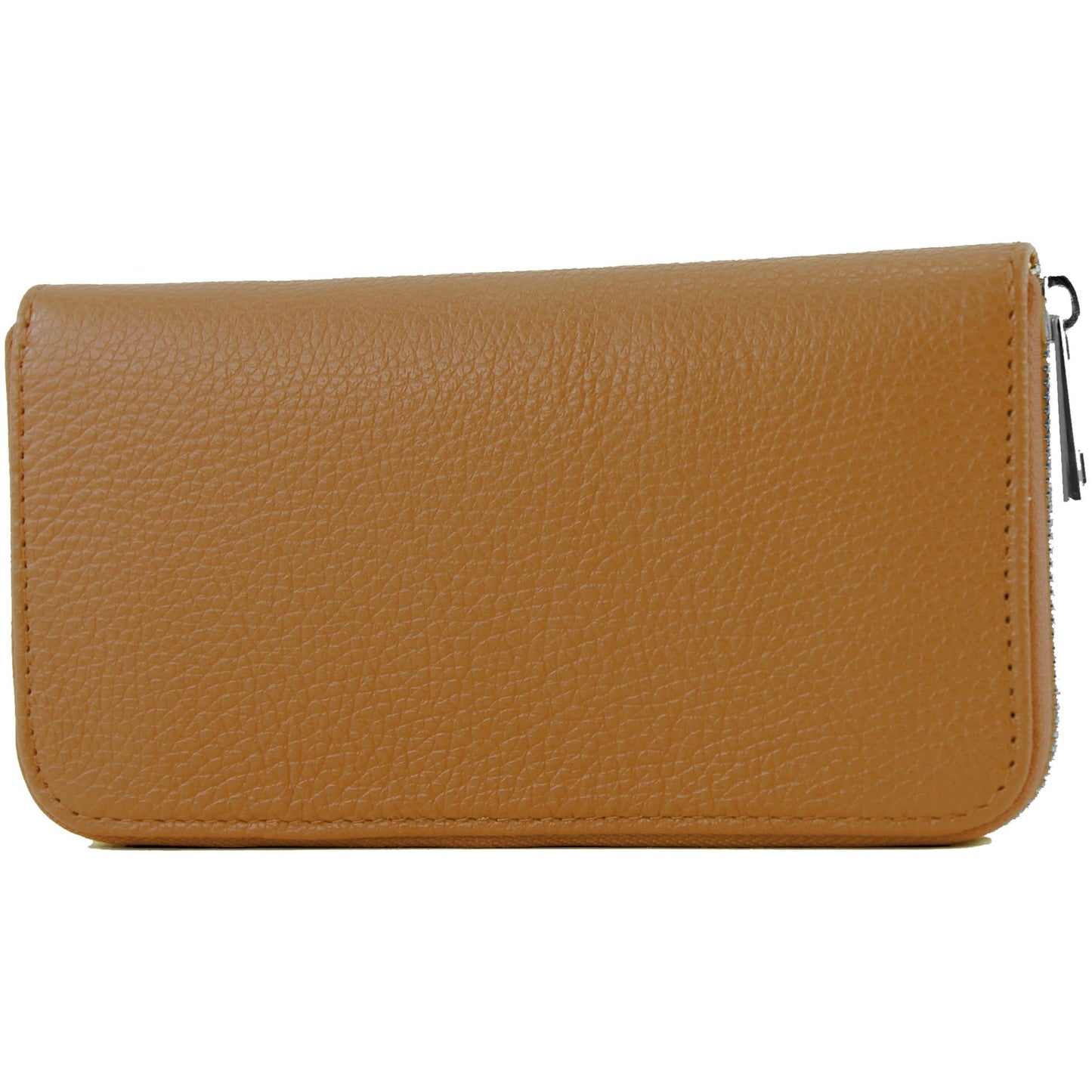 modamoda de SILBER-P02 Damen Leder Geldbörse Portemonnaie lang Handmade in Italy