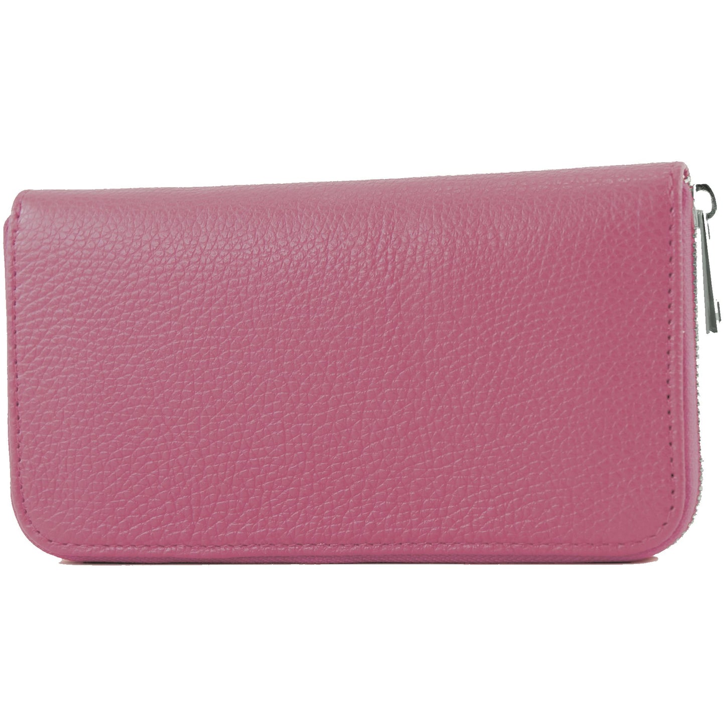 modamoda de SILBER-P02 Damen Leder Geldbörse Portemonnaie lang Handmade in Italy