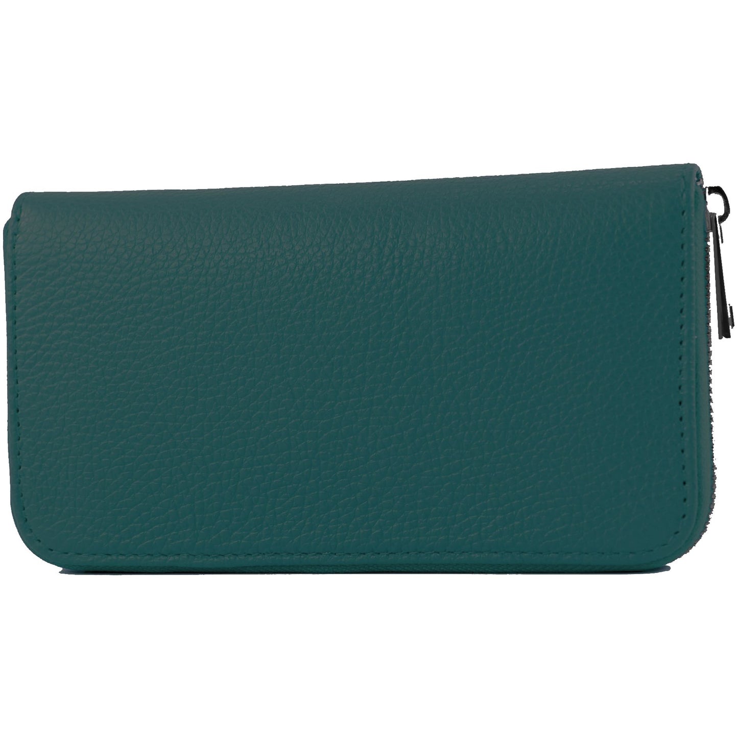 modamoda de SILBER-P02 Damen Leder Geldbörse Portemonnaie lang Handmade in Italy