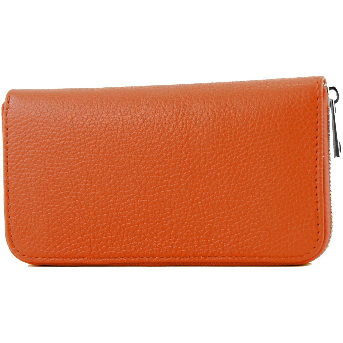 modamoda de SILBER-P02 Damen Leder Geldbörse Portemonnaie lang Handmade in Italy