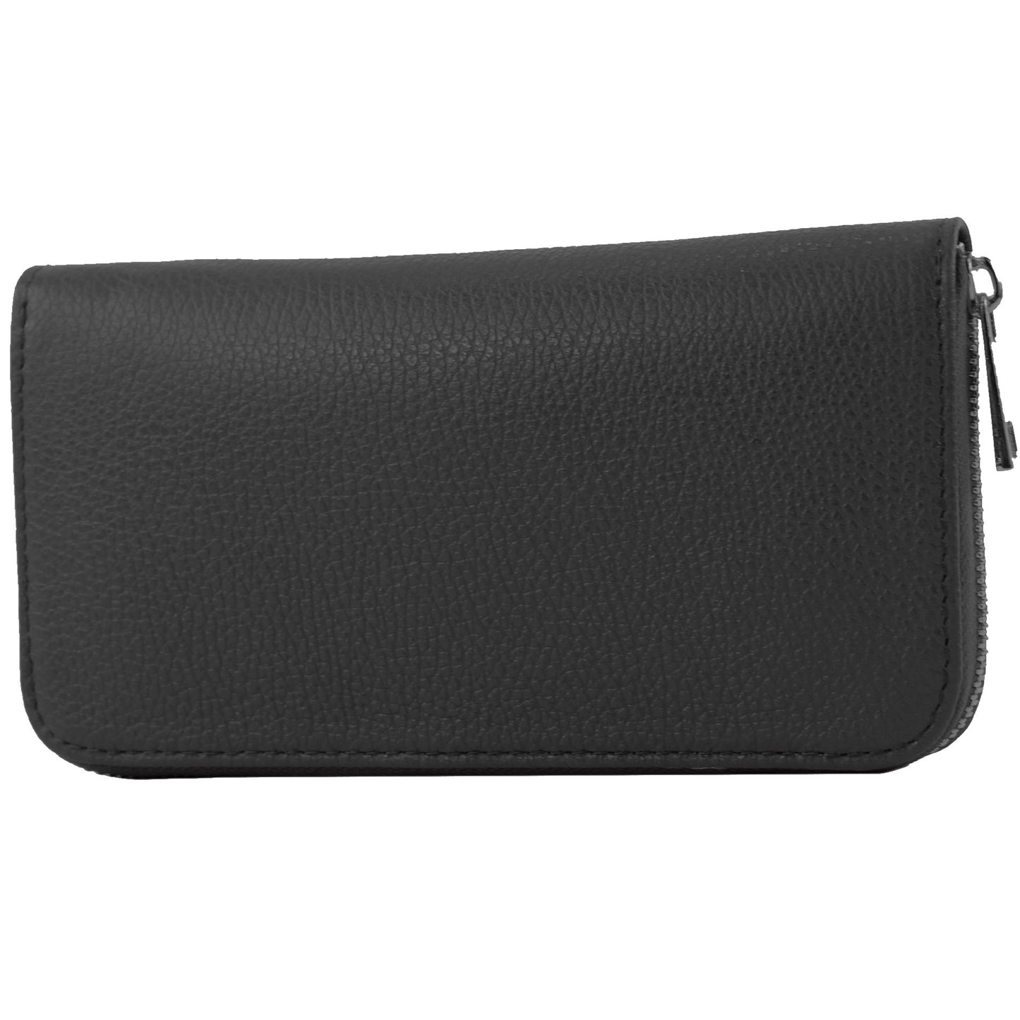 modamoda de SILBER-P02 Damen Leder Geldbörse Portemonnaie lang Handmade in Italy