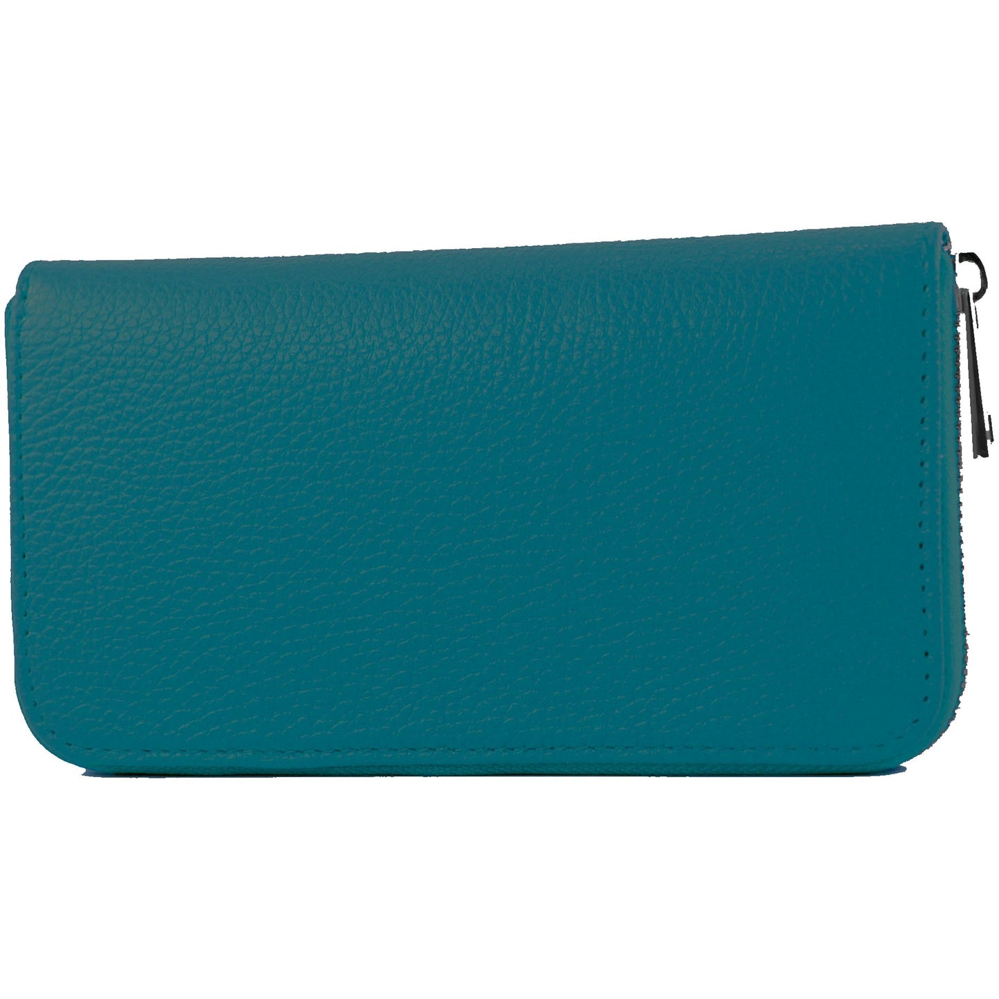 modamoda de SILBER-P02 Damen Leder Geldbörse Portemonnaie lang Handmade in Italy
