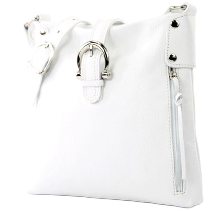 modamoda de -T04 - ital Umhängetasche Schultertasche aus Leder