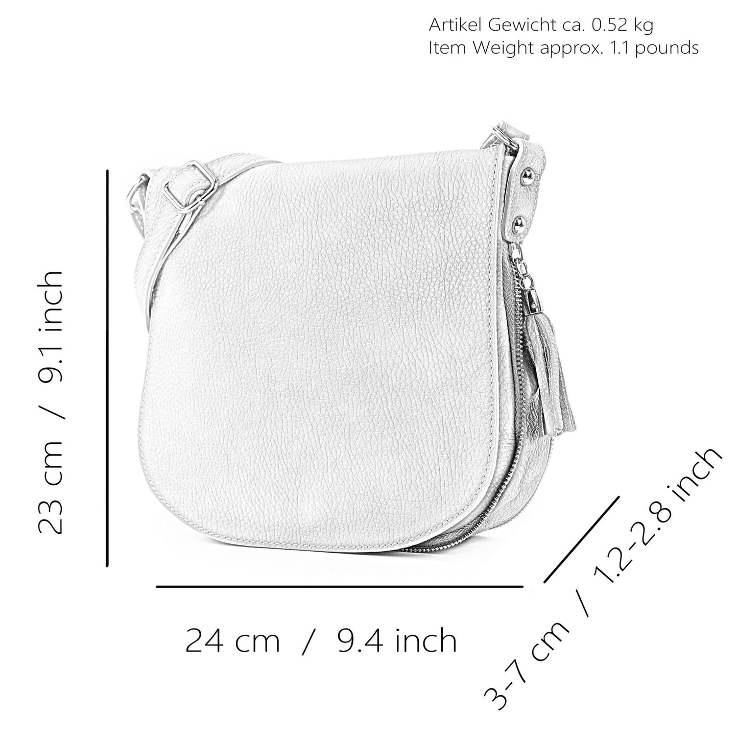 modamoda de -T06-B-WARE - ital. Umhängetasche aus Leder