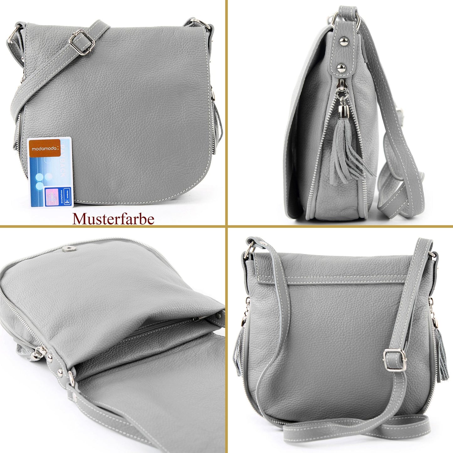modamoda de -T06-B-WARE - ital. Umhängetasche aus Leder