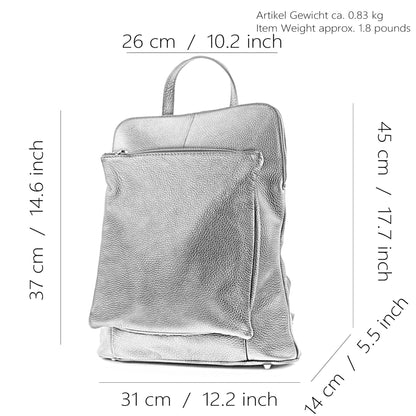 modamoda de T141 Damen Leder Rucksack Damentasche Schultertasche handmade in Italy