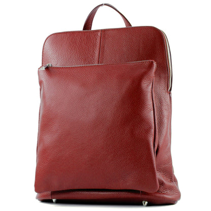 modamoda de T141 Damen Leder Rucksack Damentasche Schultertasche handmade in Italy