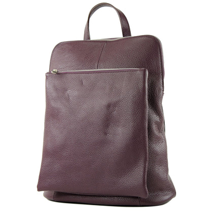 modamoda de T141 Damen Leder Rucksack Damentasche Schultertasche handmade in Italy