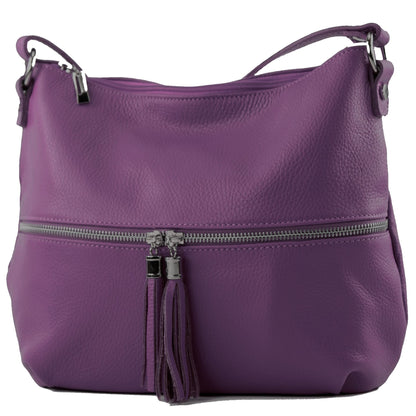 modamoda de T159 Damen Leder Umhängetasche Schultertasche Medium handmade in Italy