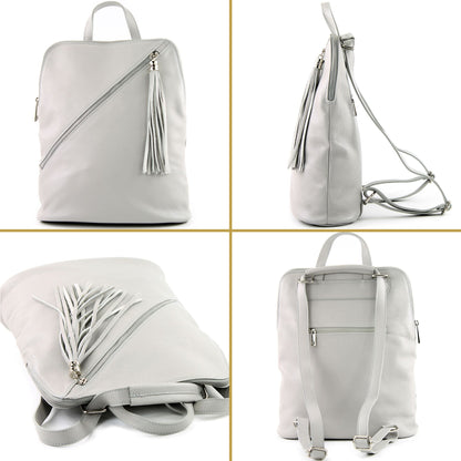 modamoda de T141 Damen Leder Rucksack Damentasche Schultertasche handmade in Italy