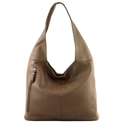 modamoda de T155 Damen Leder Shopper Schultertasche Large handmade in Italy