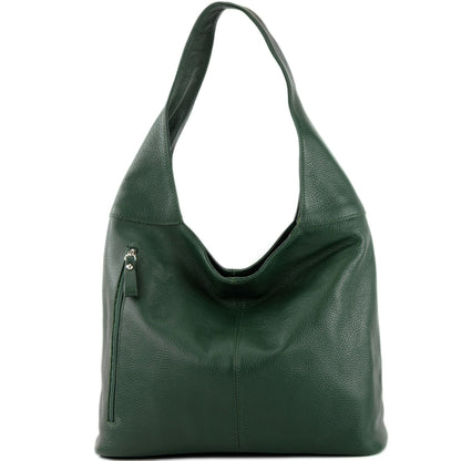modamoda de T155 Damen Leder Shopper Schultertasche Large handmade in Italy
