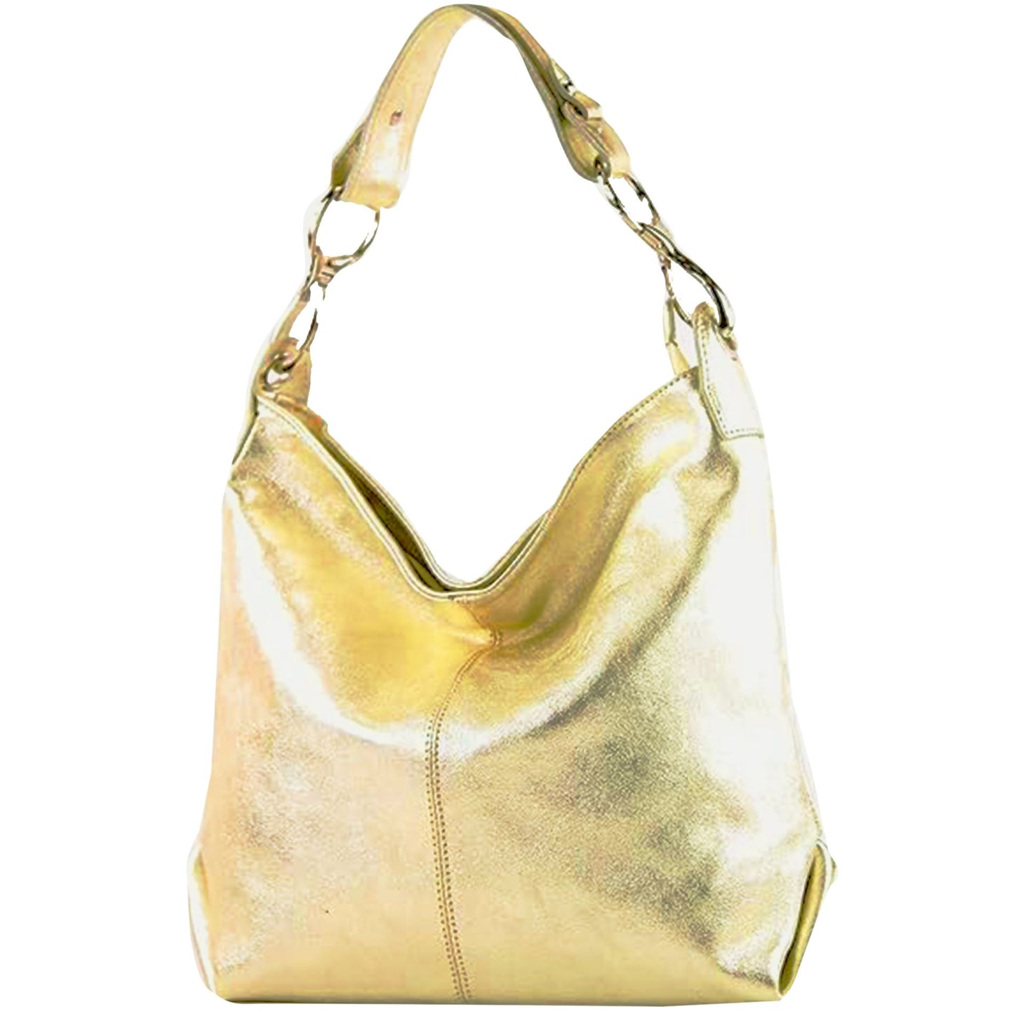 modamoda de T168 Damen Leder Schultertasche Henkeltasche Medium handmade in Italy
