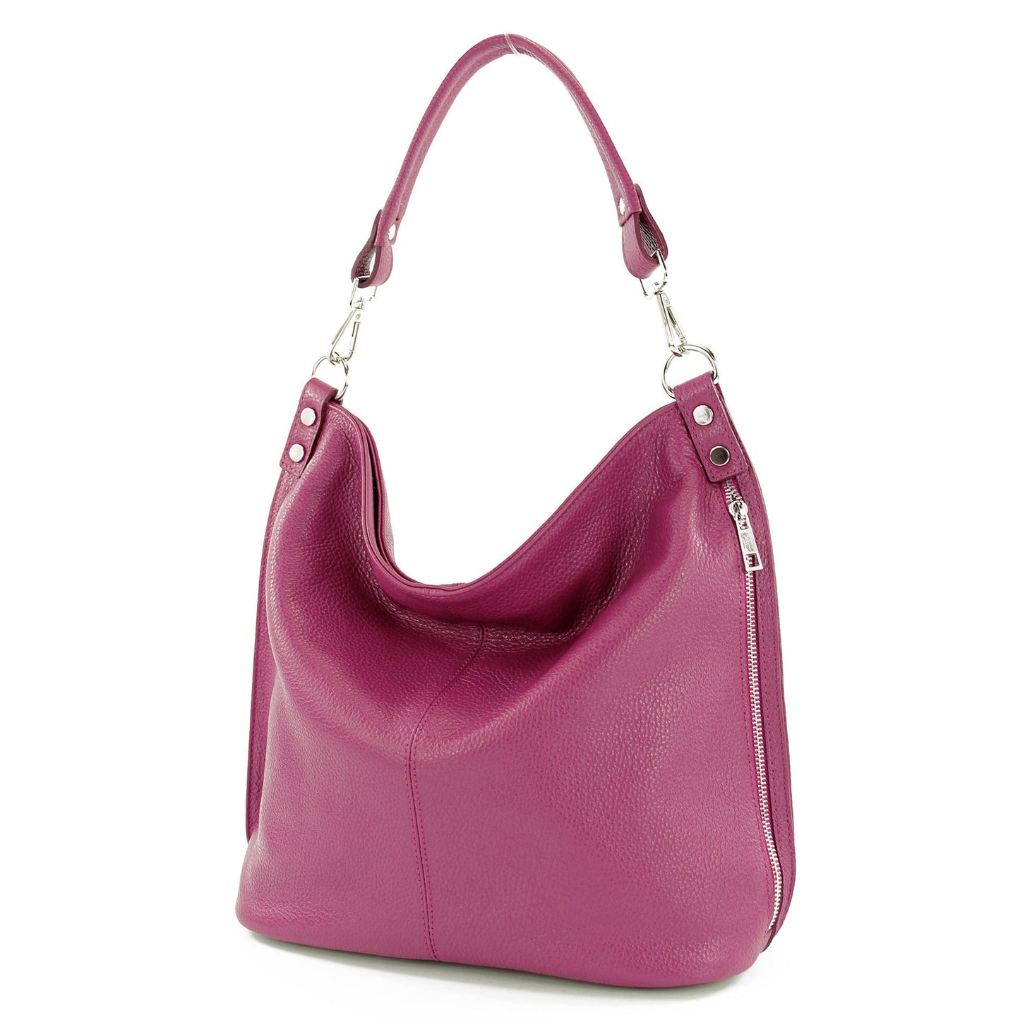 modamoda de - T177 -  ital. Damen Schultertasche aus Leder