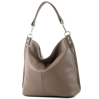 modamoda de - T177 -  ital. Damen Schultertasche aus Leder