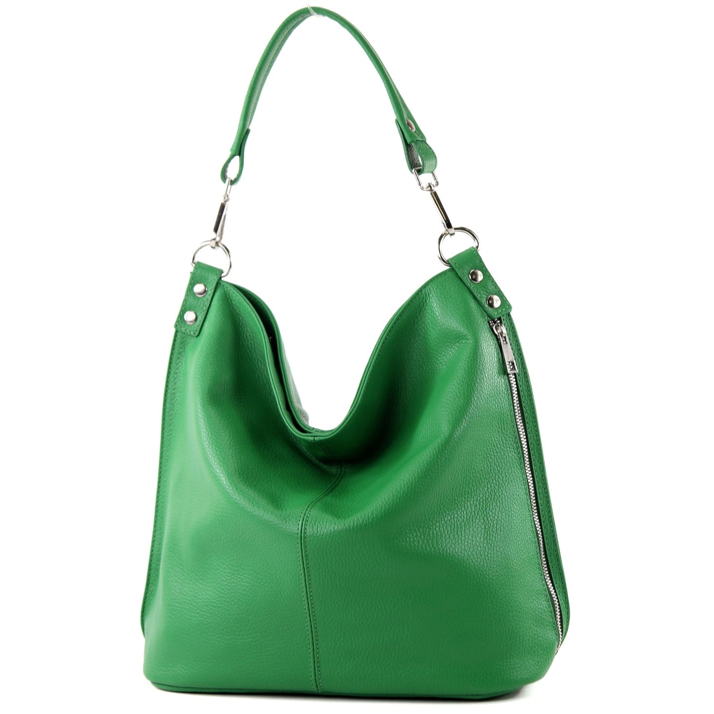 modamoda de - T177 -  ital. Damen Schultertasche aus Leder