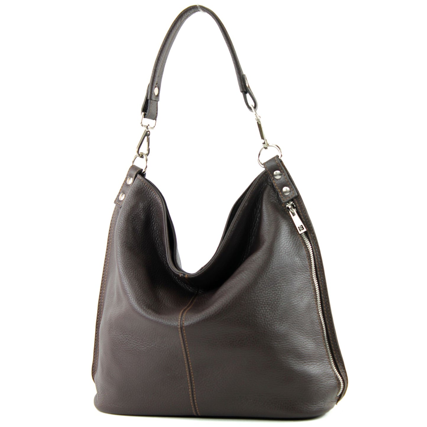 modamoda de - T177 -  ital. Damen Schultertasche aus Leder