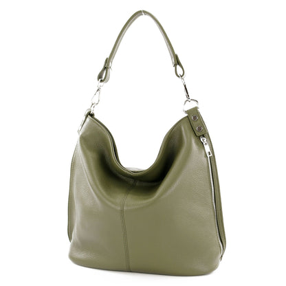 modamoda de - T177 -  ital. Damen Schultertasche aus Leder