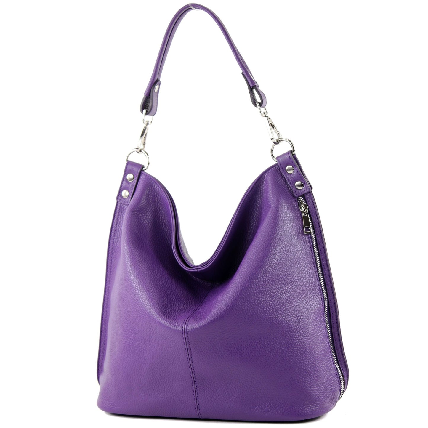 modamoda de - T177 -  ital. Damen Schultertasche aus Leder