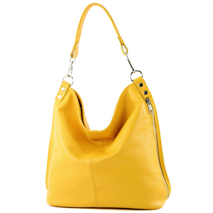 modamoda de - T177 -  ital. Damen Schultertasche aus Leder