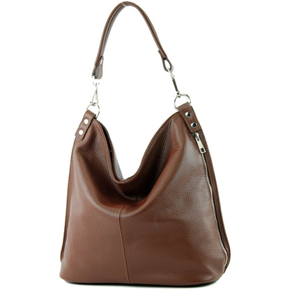 modamoda de - T177 -  ital. Damen Schultertasche aus Leder