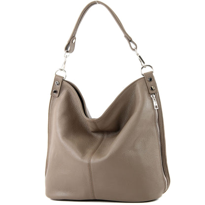 modamoda de - T177 -  ital. Damen Schultertasche aus Leder