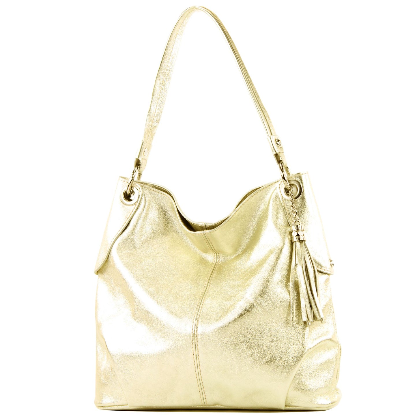 modamoda de T185 Damen Leder Schultertasche Handtasche handmade in Italy