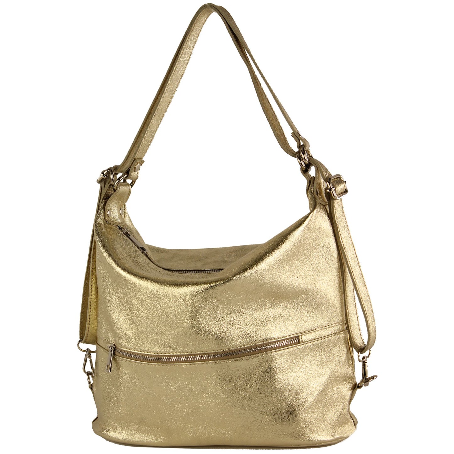 modamoda de T189 Damen Leder Rucksack Damentasche 2in1 handmade in Italy