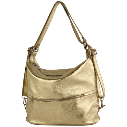 modamoda de T189 Damen Leder Rucksack Damentasche 2in1 handmade in Italy