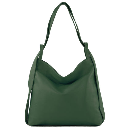 modamoda de T192 Damen Leder Rucksack Schultertasche 2in1 handmade in Italy