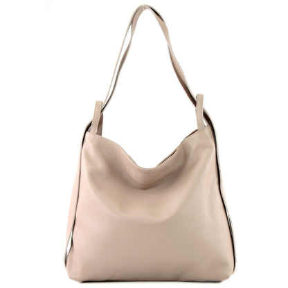 modamoda de T192 Damen Leder Rucksack Schultertasche 2in1 handmade in Italy