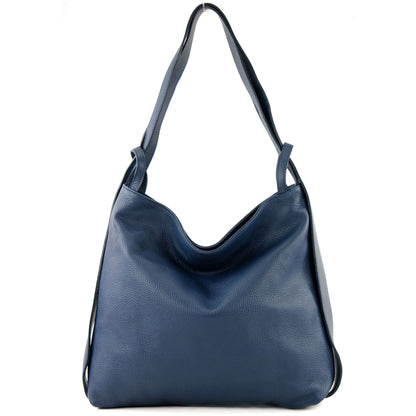 modamoda de T192 Damen Leder Rucksack Schultertasche 2in1 handmade in Italy