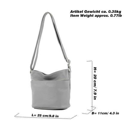 modamoda de T198 kleine Damen Leder Umhängetasche Schultertasche handmade in Italy