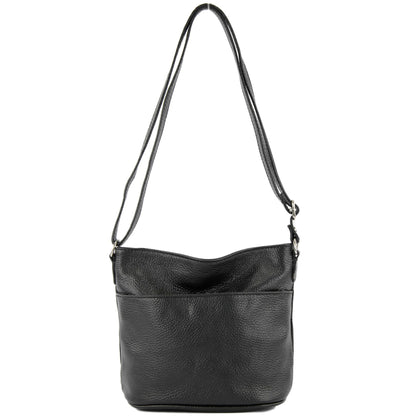 modamoda de T198 kleine Damen Leder Umhängetasche Schultertasche handmade in Italy